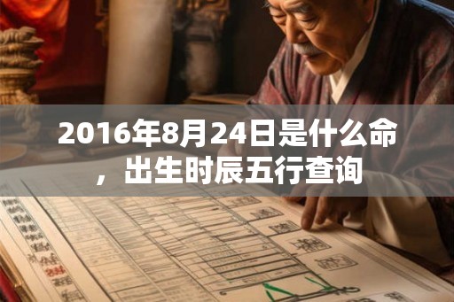2016年8月24日是什么命，出生时辰五行查询