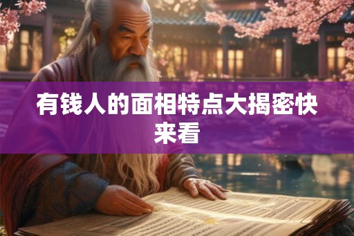 有钱人的面相特点大揭密快来看
