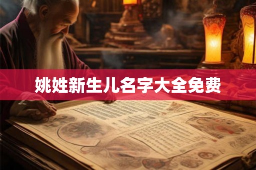 姚姓新生儿名字大全免费