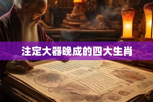 注定大器晚成的四大生肖 注定大器晚成的四大生肖