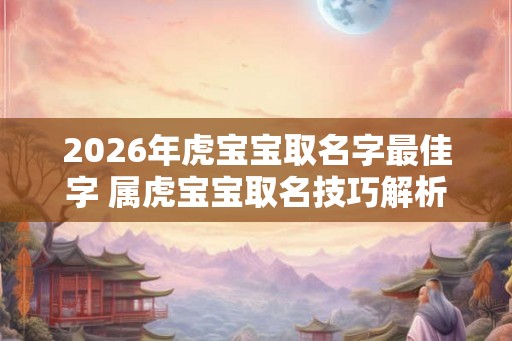 2026年虎宝宝取名字最佳字 属虎宝宝取名技巧解析