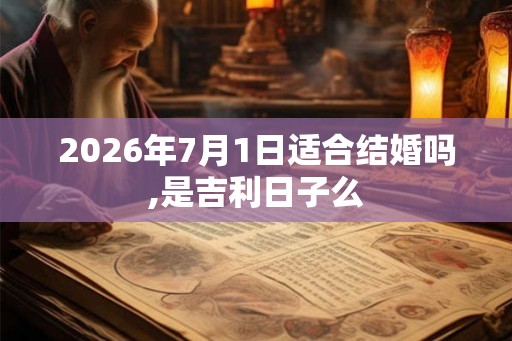 2026年7月1日适合结婚吗,是吉利日子么