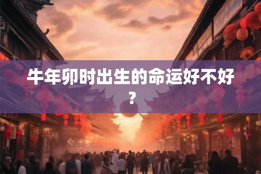 牛年卯时出生的命运好不好？