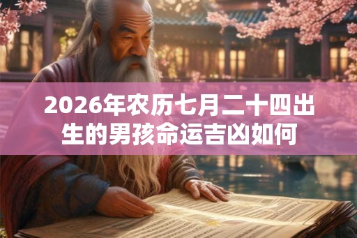 2026年农历七月二十四出生的男孩命运吉凶如何