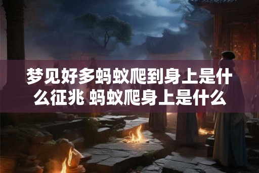 梦见好多蚂蚁爬到身上是什么征兆 蚂蚁爬身上是什么征兆 梦见好多蚂蚁爬到身上是什么征兆 蚂蚁爬身上是什么征兆