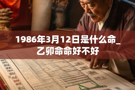 1986年3月12日是什么命_乙卯命命好不好