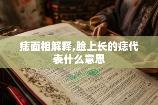 痣面相解释,脸上长的痣代表什么意思
