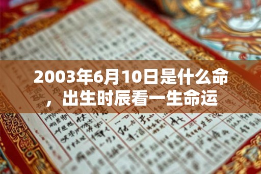 2003年6月10日是什么命，出生时辰看一生命运
