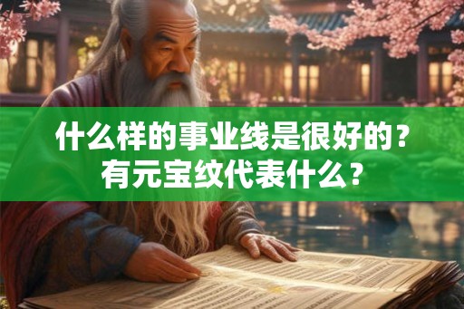 什么样的事业线是很好的?有元宝纹代表什么? 什么样的事业线是很好的?有元宝纹代表什么?