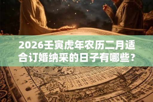 2026壬寅虎年农历二月适合订婚纳采的日子有哪些？