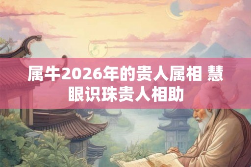 属牛2026年的贵人属相 慧眼识珠贵人相助 属牛2026年的贵人属相 慧眼识珠贵人相助
