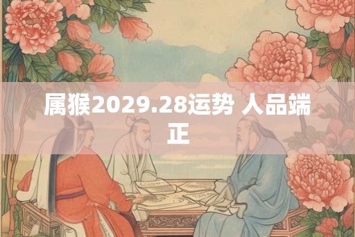 属猴2029.28运势 人品端正