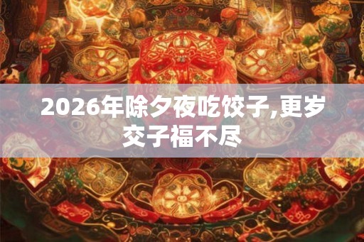 2026年除夕夜吃饺子,更岁交子福不尽
