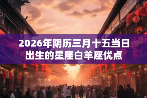 2026年阴历三月十五当日出生的星座白羊座优点 2026年阴历三月十五当日出生的星座白羊座优点