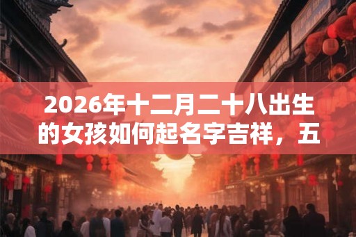 2026年十二月二十八出生的女孩如何起名字吉祥，五行属什么