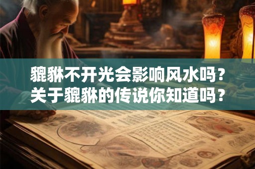 貔貅不开光会影响风水吗？关于貔貅的传说你知道吗？