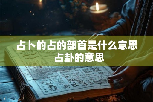 占卜的占的部首是什么意思  占卦的意思