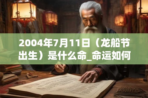 2004年7月11日（龙船节出生）是什么命_命运如何