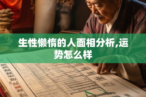 生性懒惰的人面相分析,运势怎么样
