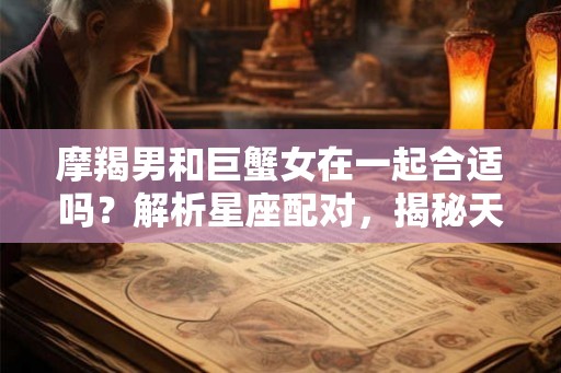 摩羯男和巨蟹女在一起合适吗？解析星座配对，揭秘天生搭配的默契关系