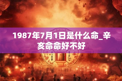 1987年7月1日是什么命_辛亥命命好不好