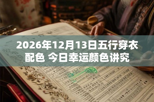 2026年12月13日五行穿衣配色 今日幸运颜色讲究