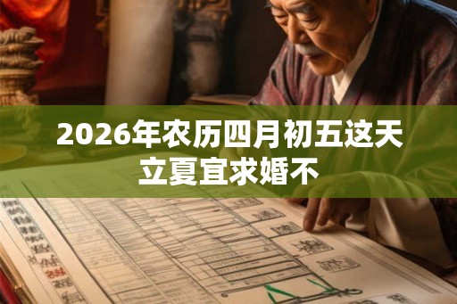 2026年农历四月初五这天立夏宜求婚不