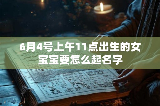 6月4号上午11点出生的女宝宝要怎么起名字