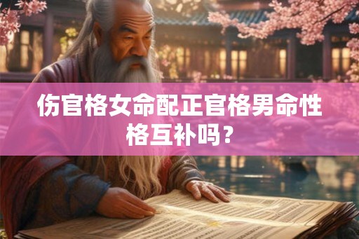 伤官格女命配正官格男命性格互补吗? 伤官格女命配正官格男命性格互补吗?
