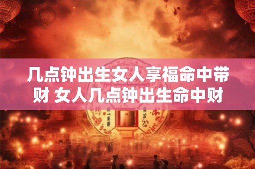 几点钟出生女人享福命中带财 女人几点钟出生命中财运旺