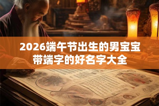 2026端午节出生的男宝宝带端字的好名字大全