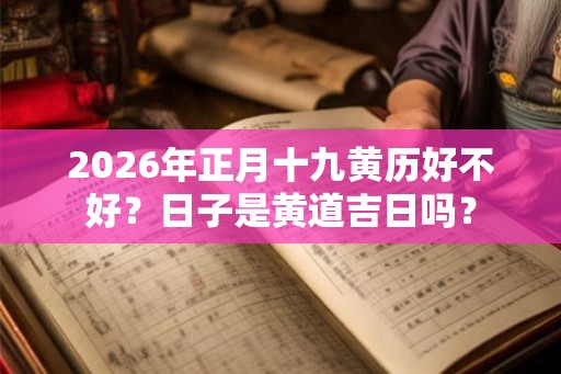 2026年正月十九黄历好不好？日子是黄道吉日吗？