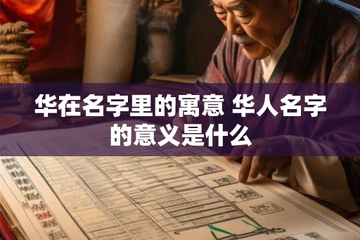 华在名字里的寓意 华人名字的意义是什么 华在名字里的寓意 华人名字的意义是什么