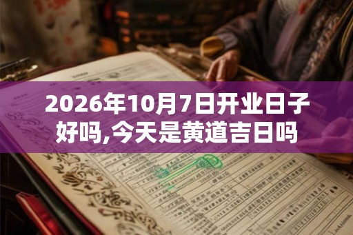 2026年10月7日开业日子好吗,今天是黄道吉日吗