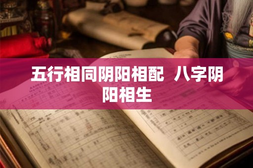 五行相同阴阳相配  八字阴阳相生