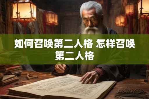 如何召唤第二人格 怎样召唤第二人格