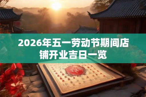 2026年五一劳动节期间店铺开业吉日一览 2026年五一劳动节期间店铺开业吉日一览