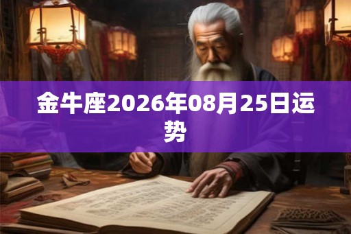 金牛座2026年08月25日运势