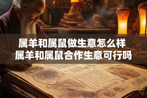 属羊和属鼠做生意怎么样 属羊和属鼠合作生意可行吗 属羊和属鼠做生意怎么样 属羊和属鼠合作生意可行吗