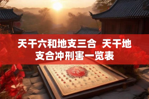 天干六和地支三合 天干地支合冲刑害一览表 天干六和地支三合 天干地支合冲刑害一览表