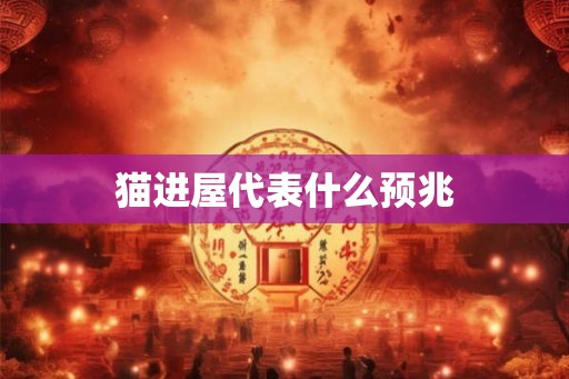 猫进屋代表什么预兆