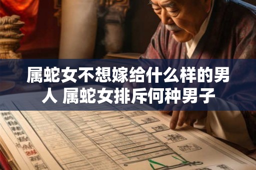 属蛇女不想嫁给什么样的男人 属蛇女排斥何种男子