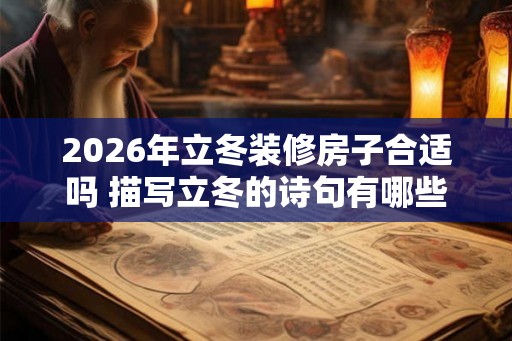 2026年立冬装修房子合适吗 描写立冬的诗句有哪些