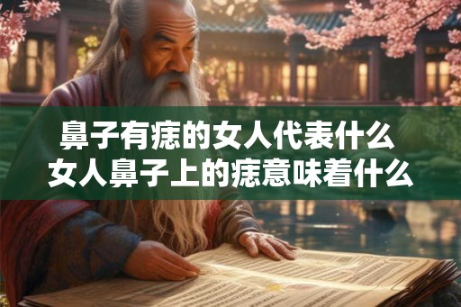鼻子有痣的女人代表什么 女人鼻子上的痣意味着什么 鼻子有痣的女人代表什么 女人鼻子上的痣意味着什么