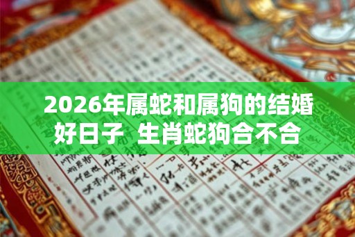 2026年属蛇和属狗的结婚好日子  生肖蛇狗合不合