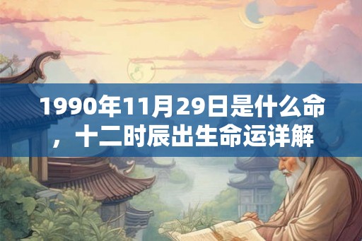 1990年11月29日是什么命，十二时辰出生命运详解