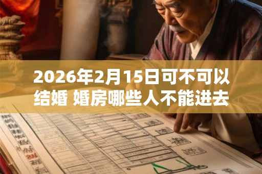 2026年2月15日可不可以结婚 婚房哪些人不能进去