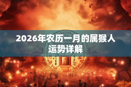 2026年农历一月的属猴人运势详解 2026年农历一月的属猴人运势详解