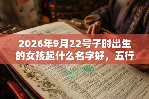 2026年9月22号子时出生的女孩起什么名字好，五行属什么