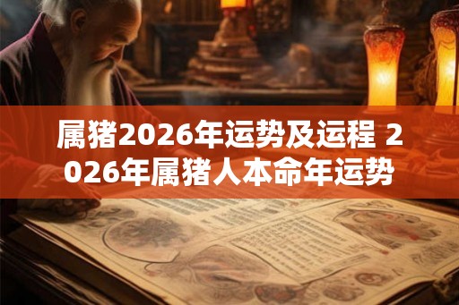 属猪2026年运势及运程 2026年属猪人本命年运势 属猪2026年运势及运程 2026年属猪人本命年运势